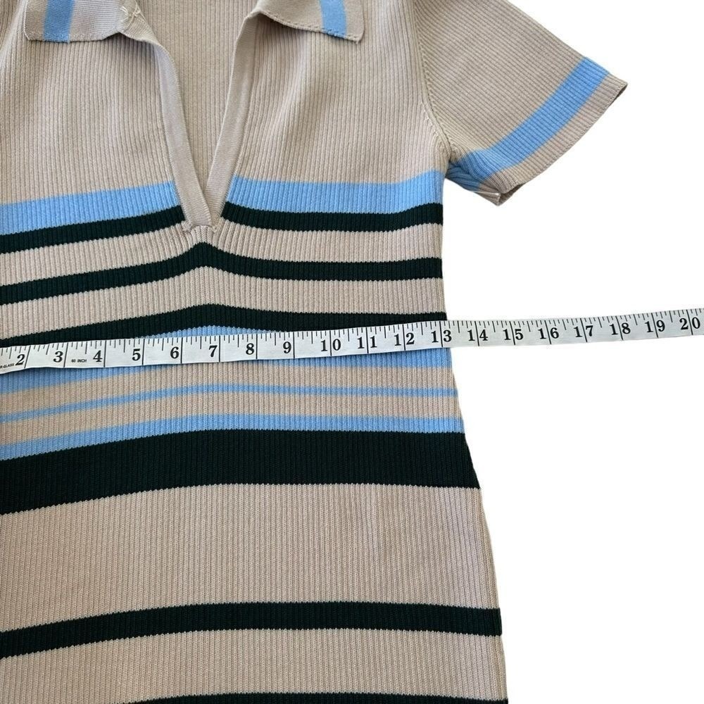 Zenobia Ribbed Knit Collared Mini Dress, small - Picture 10 of 11